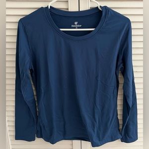 Navy blue long john style biking shirt long sleeve